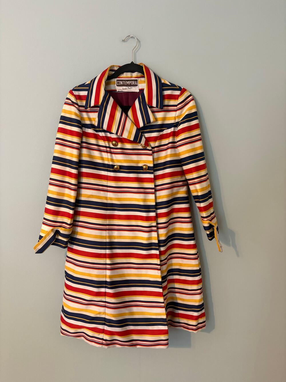 Lord and Taylor 1960s striped trench